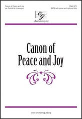 Canon of Peace and Joy SATB choral sheet music cover